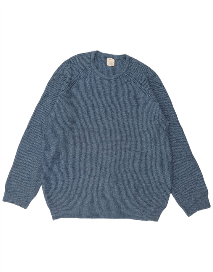 Suéter masculino Marks & Spencer com gola redonda 2XL azul poliamida
