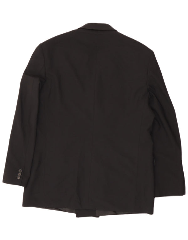 Jaqueta blazer masculina Marks & Spencer com peito duplo Reino Unido 42 grande preta