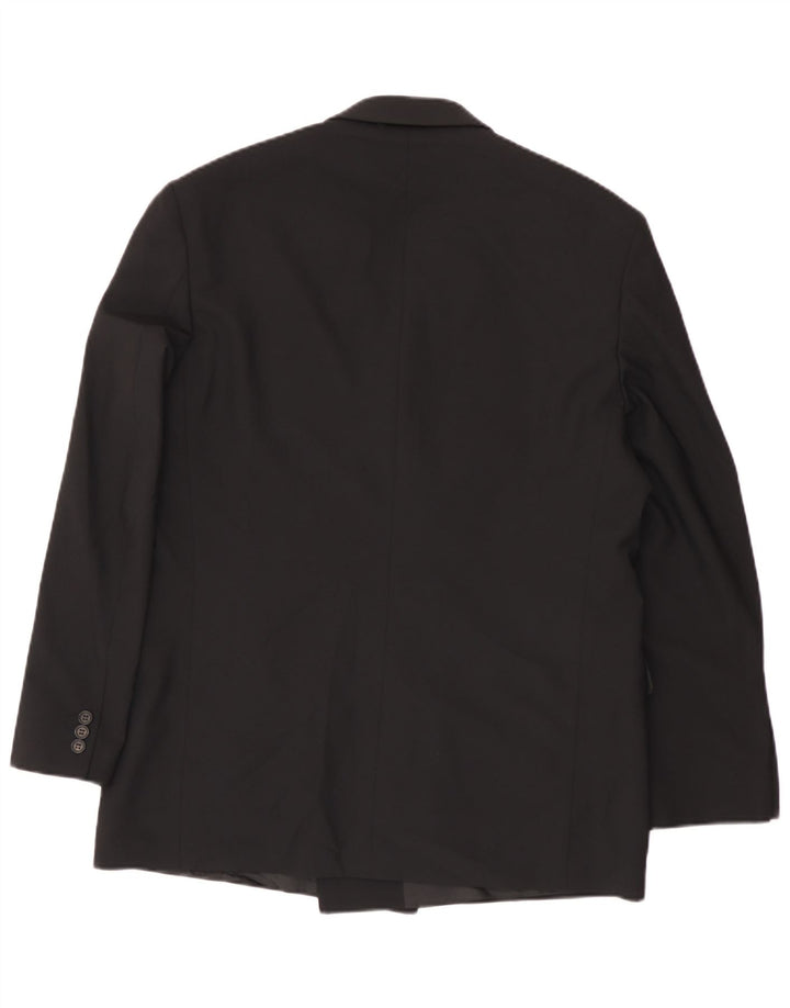 Jaqueta blazer masculina Marks & Spencer com peito duplo Reino Unido 42 grande preta