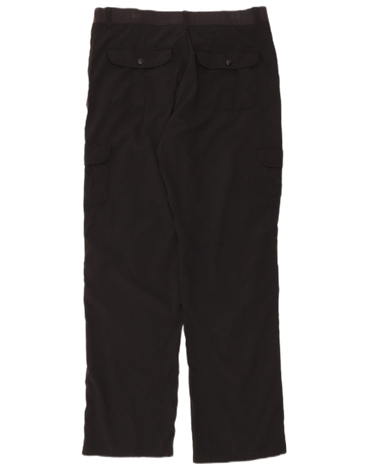 Calça cargo feminina Lee com ajuste relaxado EUA 8 médio W32 L32 poliéster preto
