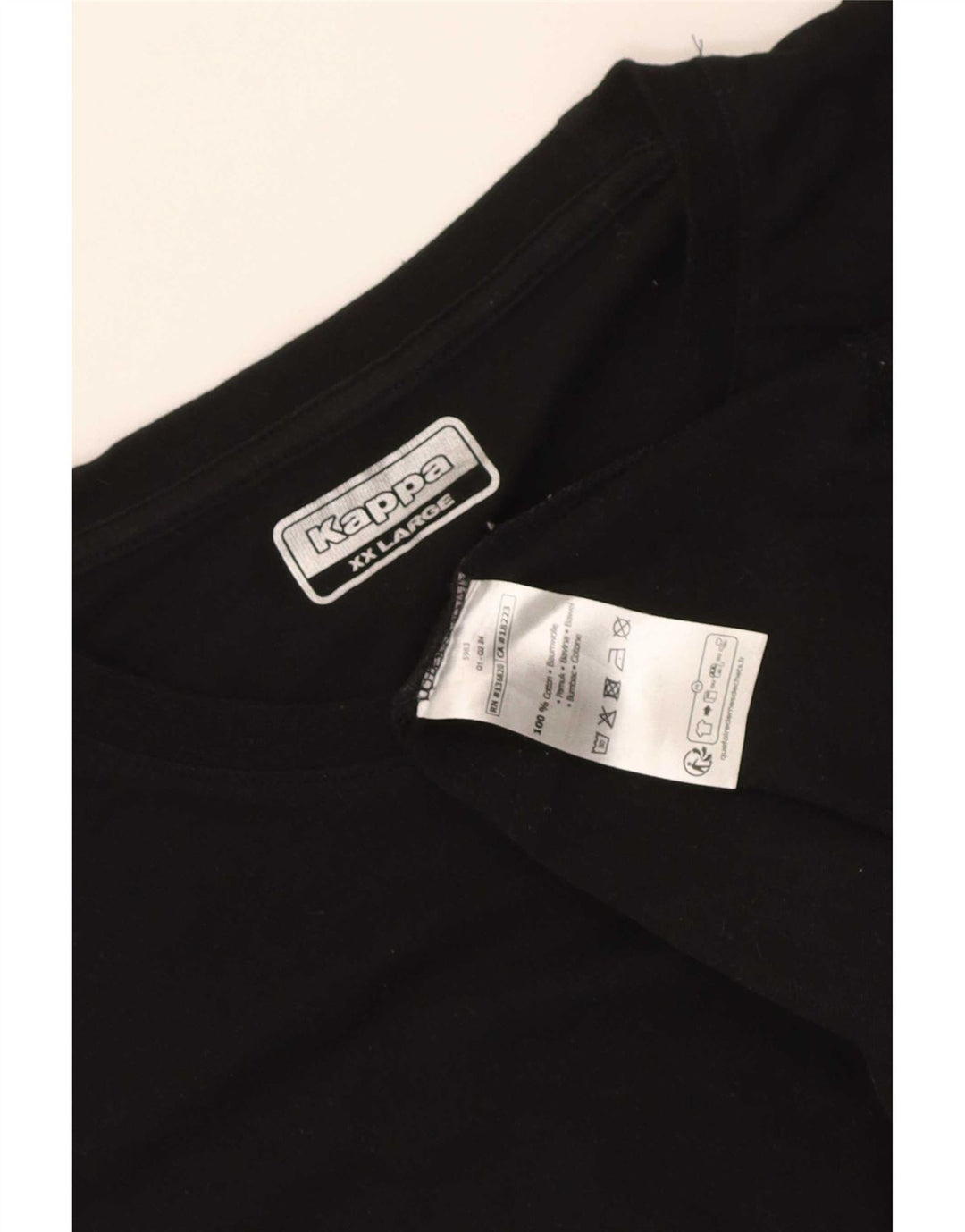 Camiseta masculina Kappa Top 2XL algodão preto