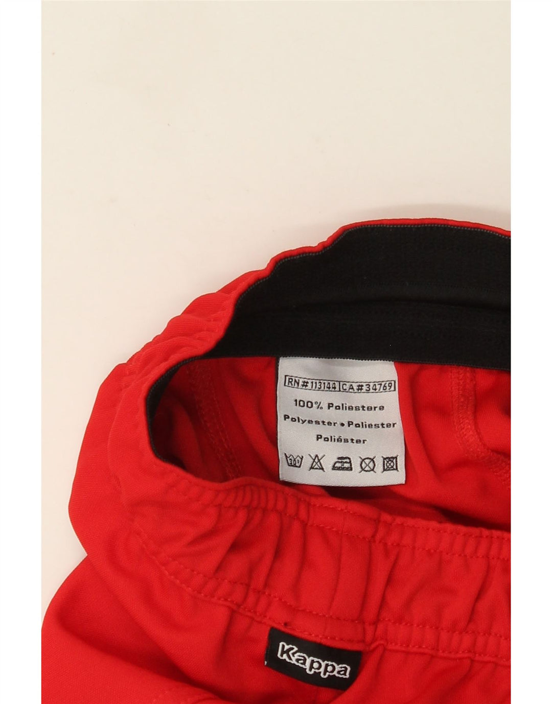 Shorts esportivos masculinos Kappa XL poliéster vermelho