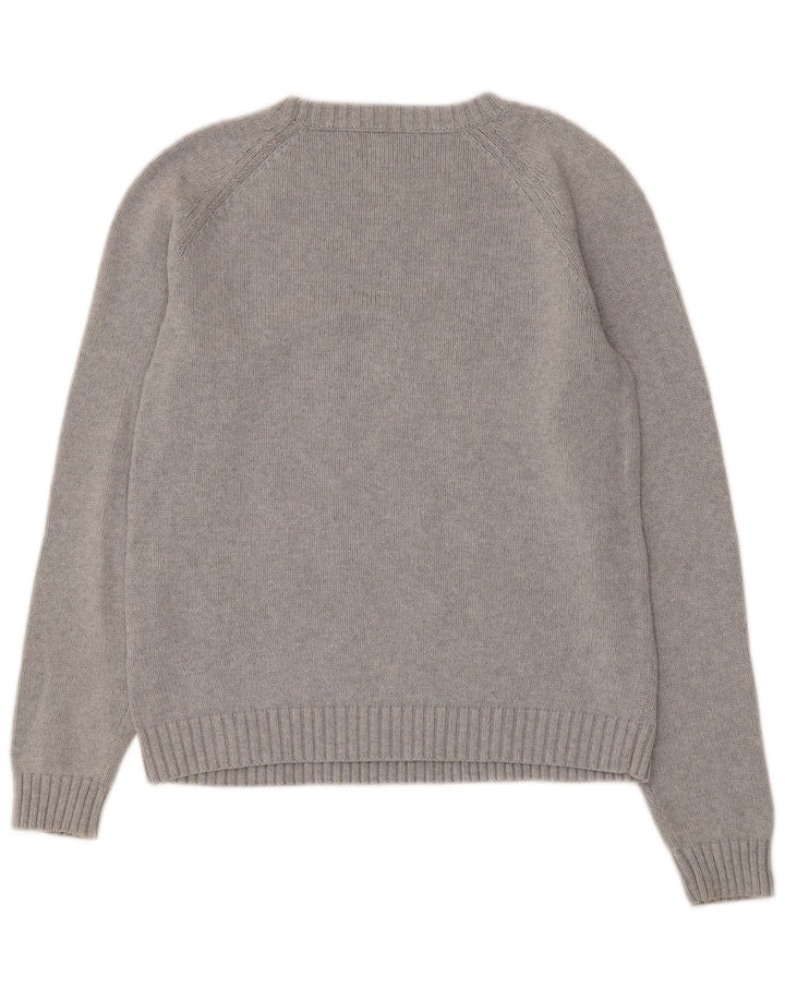Suéter feminino Lands End Drifter Boat Neck Jumper Reino Unido 10/12 cinza médio