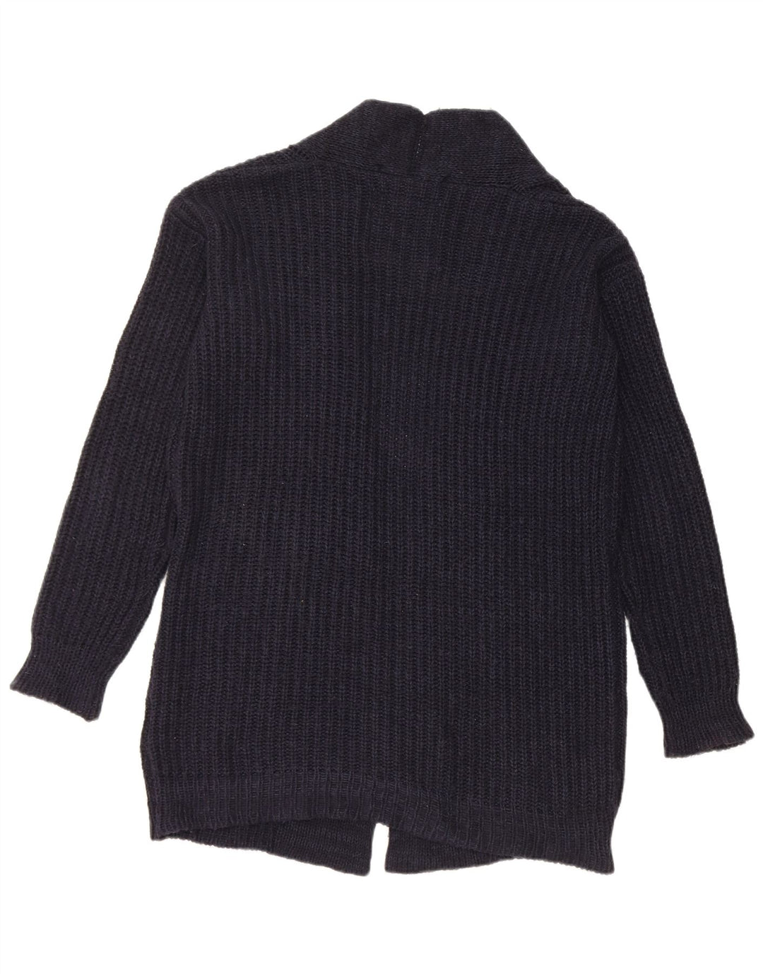 Superdry Suéter feminino oversized longline cardigã Reino Unido 10 pequeno azul marinho