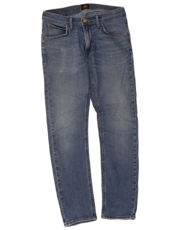 Lee Mens Luke Tapered Slim Jeans W29 L30 Azul Algodão