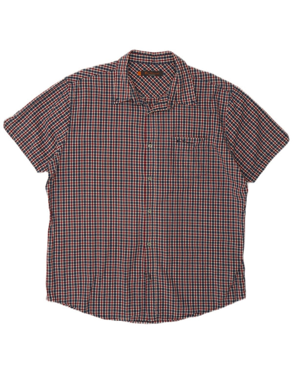 Ben Sherman Camisa masculina de manga curta XL Algodão xadrez multicolorido