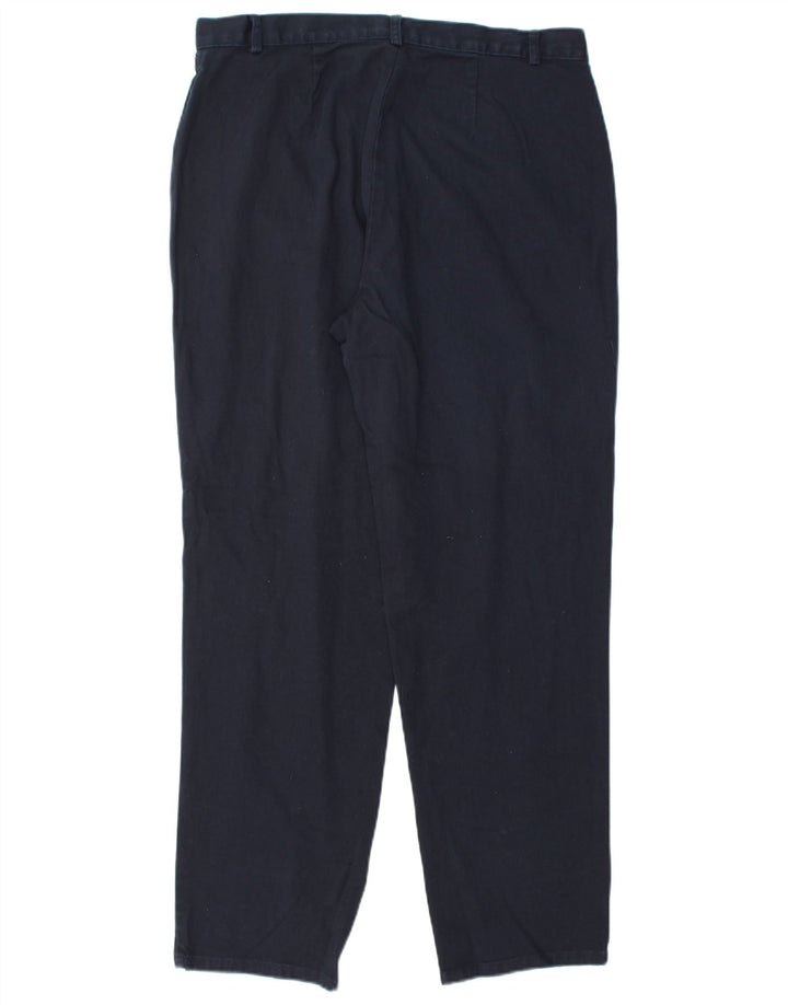 Calça casual feminina DOCKERS de cintura alta US 16 2XL W34 L30 azul marinho