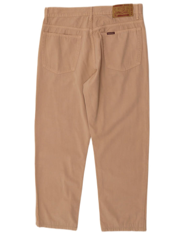 Carrera Calça masculina cônica casual W36 L26 algodão bege