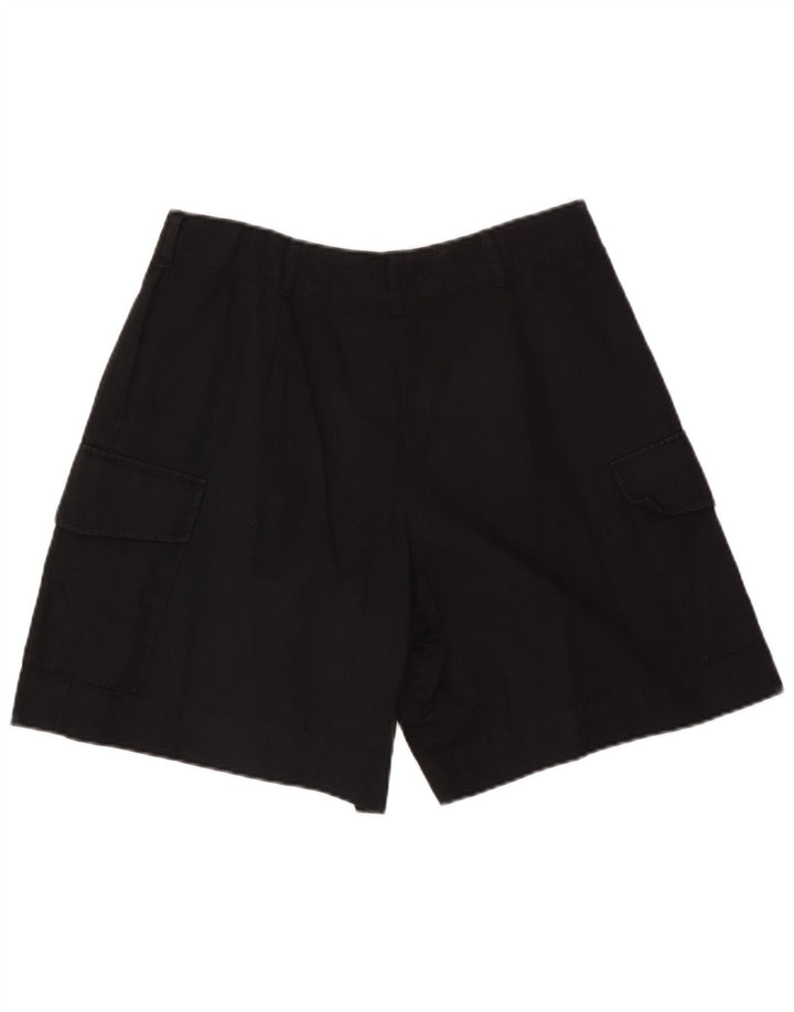 Shorts cargo feminino Massimo Dutti EU 42 grande W32 algodão preto