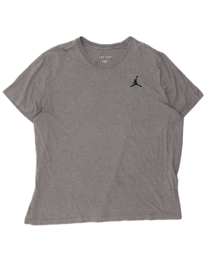 Camiseta masculina JORDAN Top 3XL algodão cinza