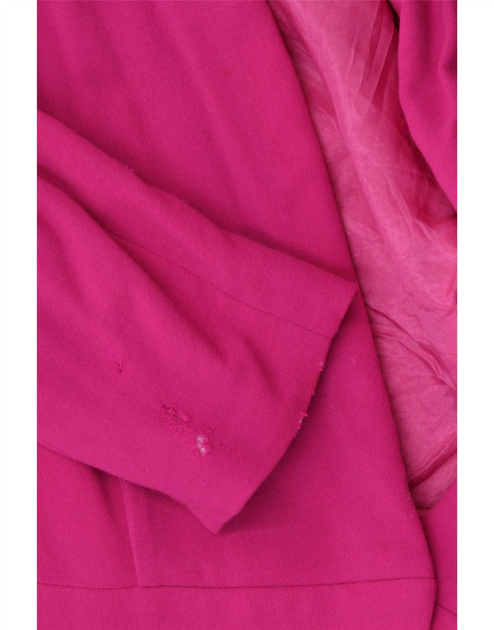 Jaqueta blazer feminina Elegance UK 14 lã rosa médio