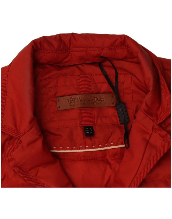 Jaqueta acolchoada feminina Massimo Dutti UK 10 poliéster laranja pequeno