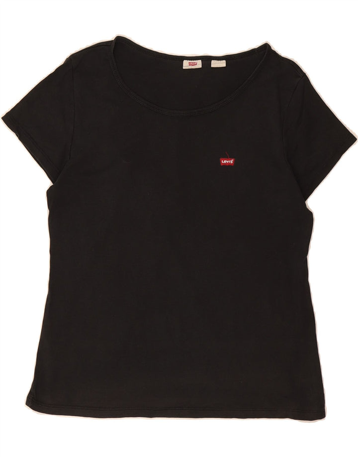 LEVI'S Womens T-Shirt Top UK 18 XL Black Cotton Vintage Levi's and Second-Hand Levi's from Messina Hembry 