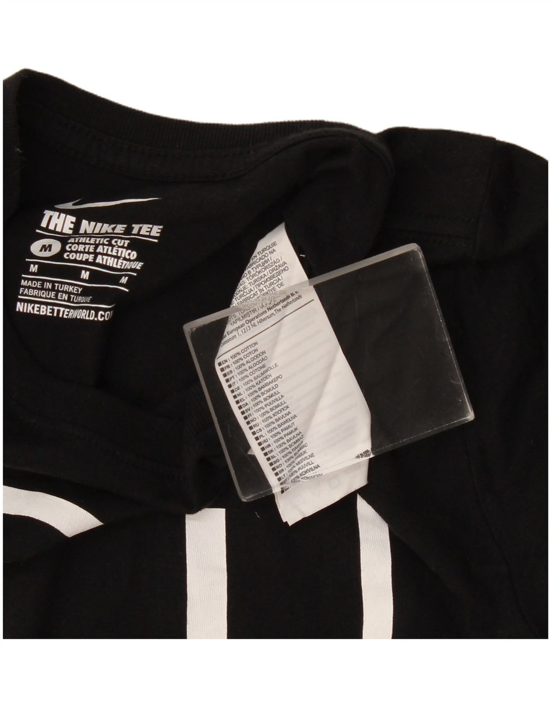 Camiseta Nike masculina gráfica Top médio algodão preto