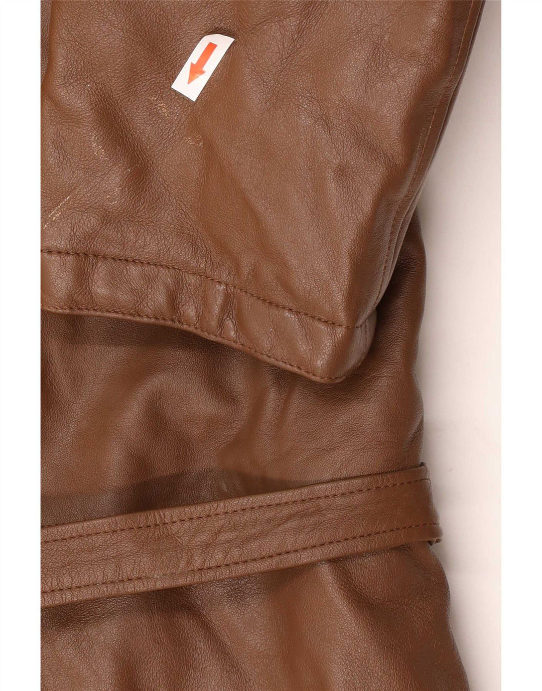 Jaqueta de couro masculina vintage IT 46 pequena marrom