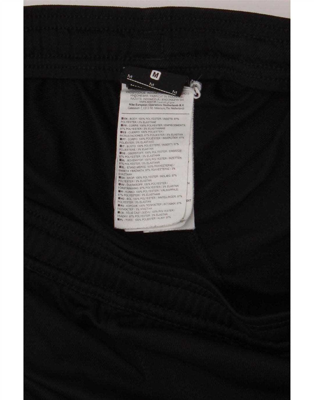 Calça de treino masculina Nike médio preto colorblock poliéster