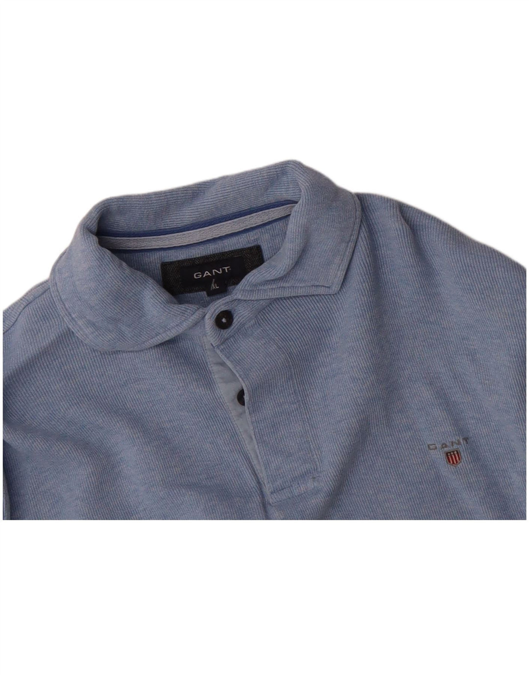 Suéter masculino GANT com gola polo e algodão azul XL
