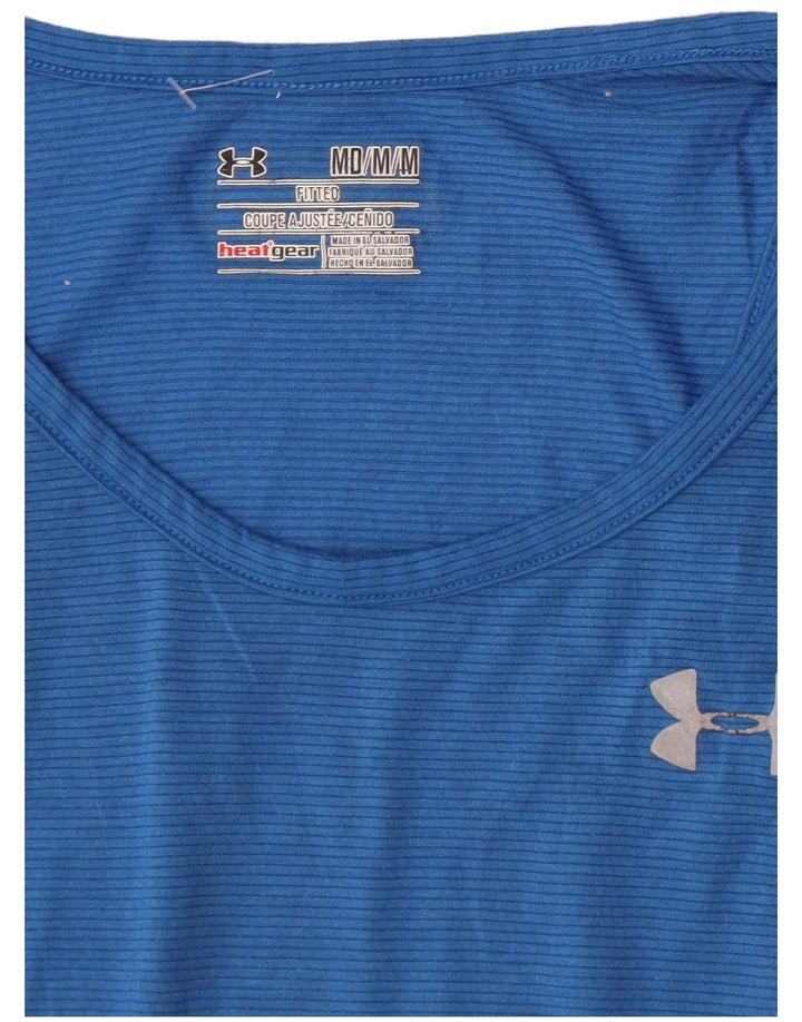 Under Armour Masculino Heat Gear Colete Top Riscas Azul Médio