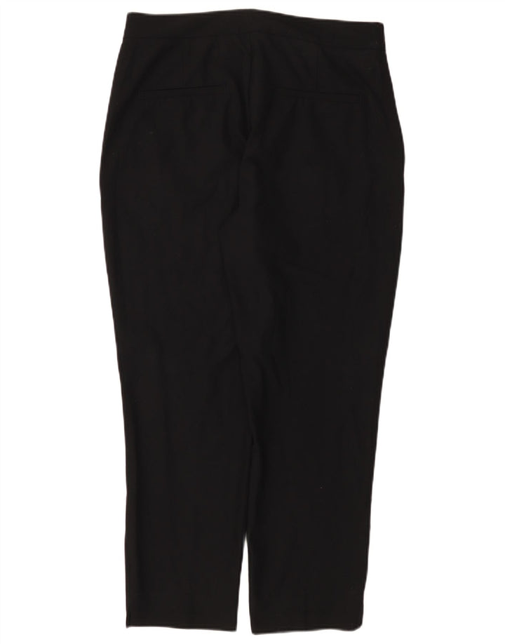 Calça feminina Zara Slim Cropped US 8 Médio W30 L25 Poliéster Preto
