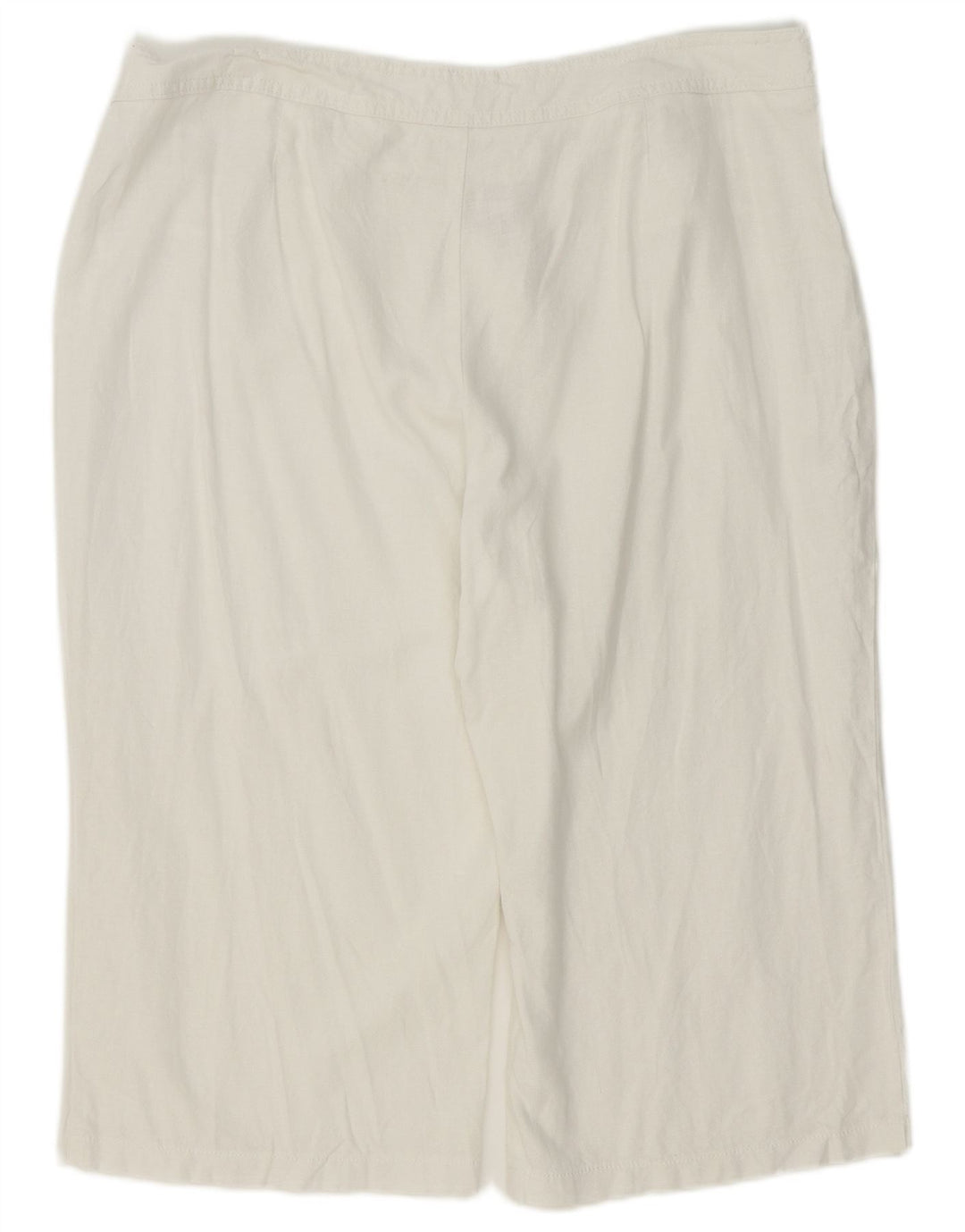 Bermuda feminina Marks & Spencer UK 18 XL W38 linho branco