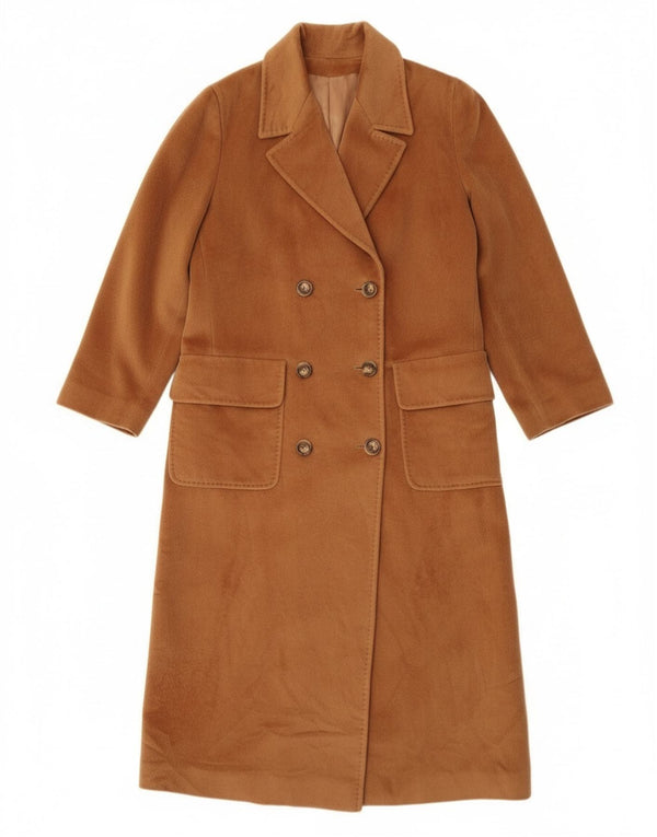 Casaco feminino Piacenza com peito duplo Reino Unido 14 grande lã marrom