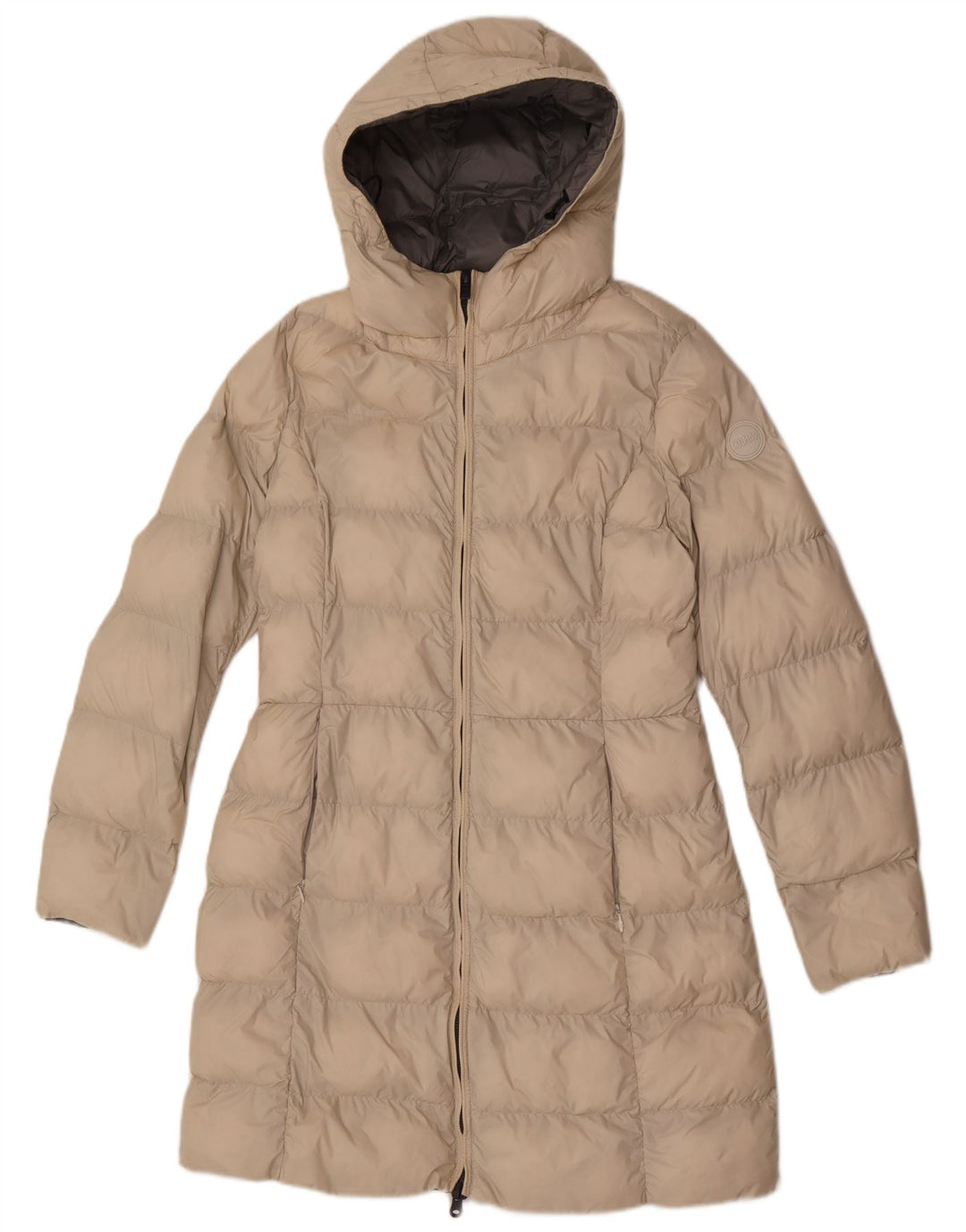 Casaco acolchoado com capuz feminino Colmar IT 42 médio branco poliamida