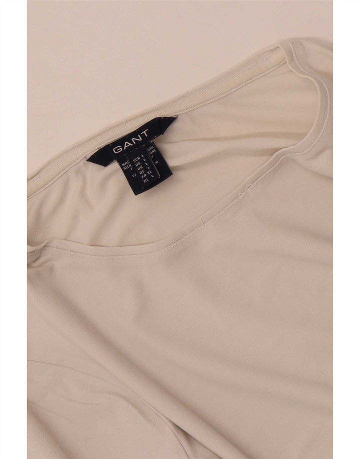 Gant Top Feminino Manga Longa Reino Unido 14 Grande Algodão Branco