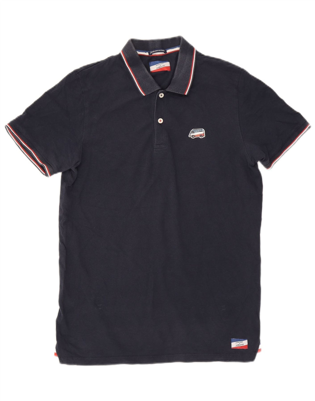 Camisa polo masculina Jack & Jones grande azul marinho
