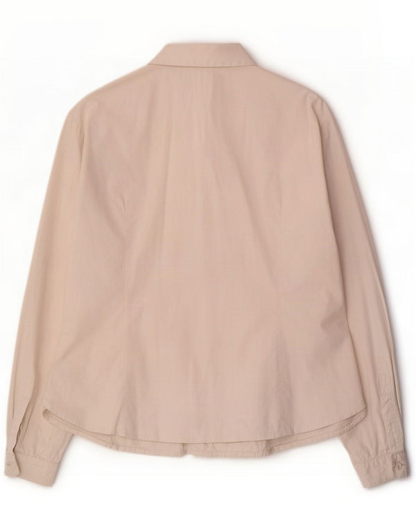 Max Mara Blusa Camisa Feminina UK 16 Grande Branca