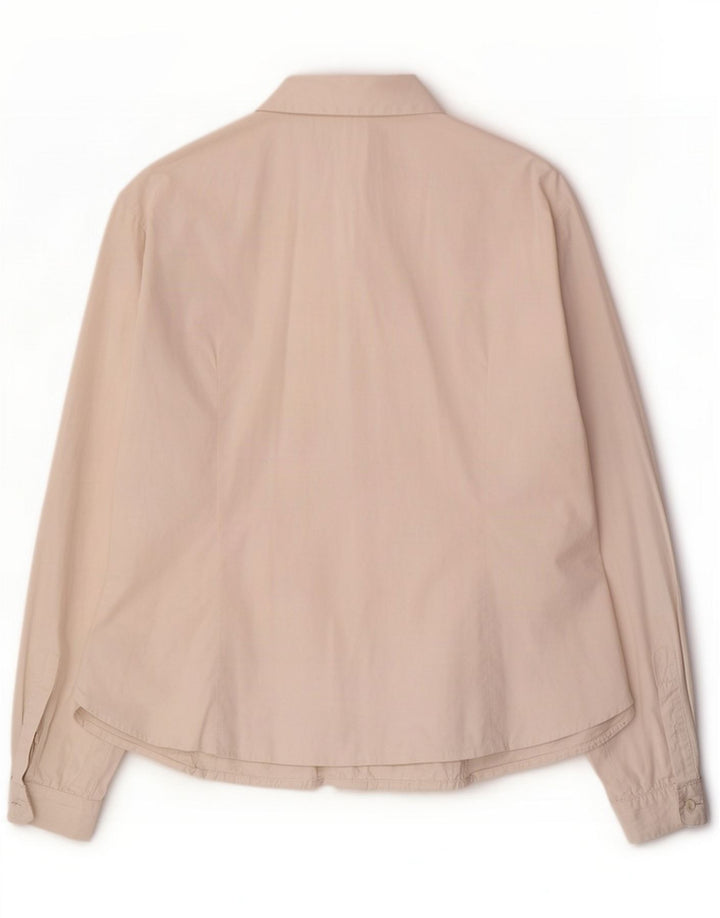 Max Mara Blusa Camisa Feminina UK 16 Grande Branca