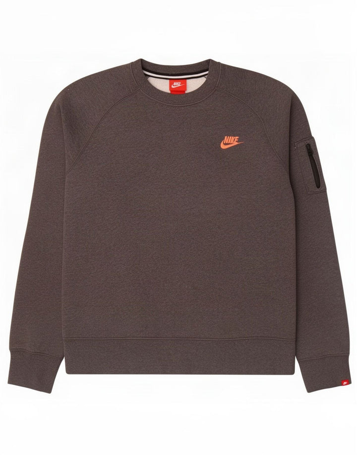 Nike Mens Moletom Jumper Médio Algodão Cinza
