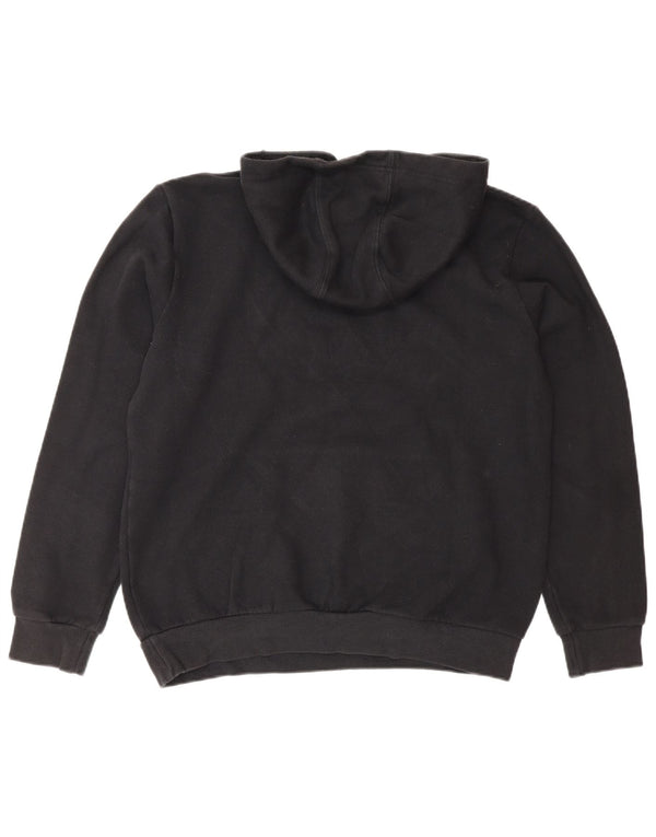 Suéter com capuz gráfico Adidas Boys 13-14 anos preto algodão