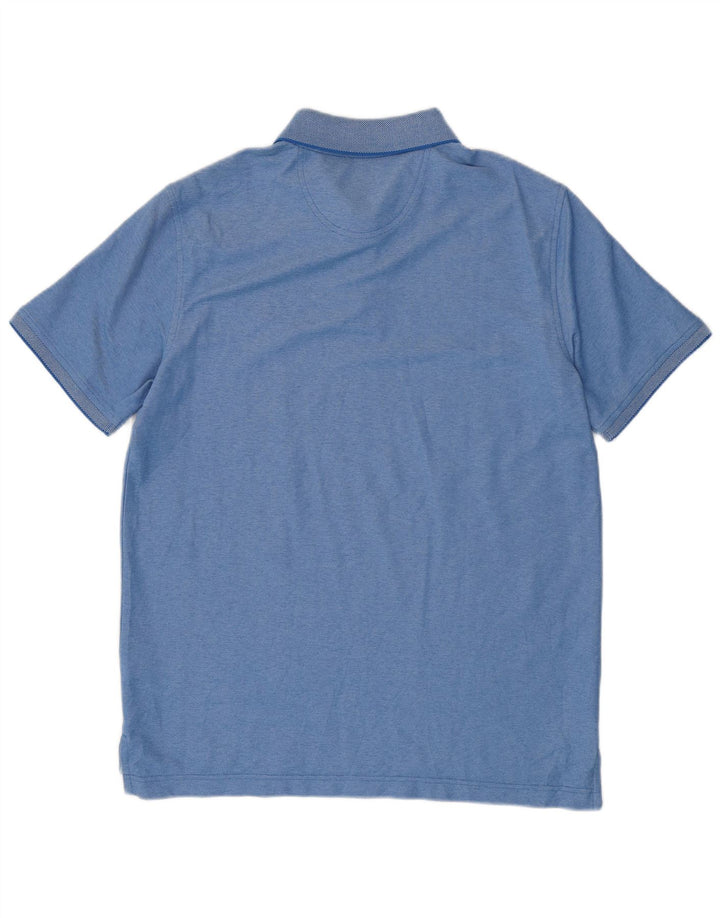 Camisa polo masculina IZOD algodão azul médio