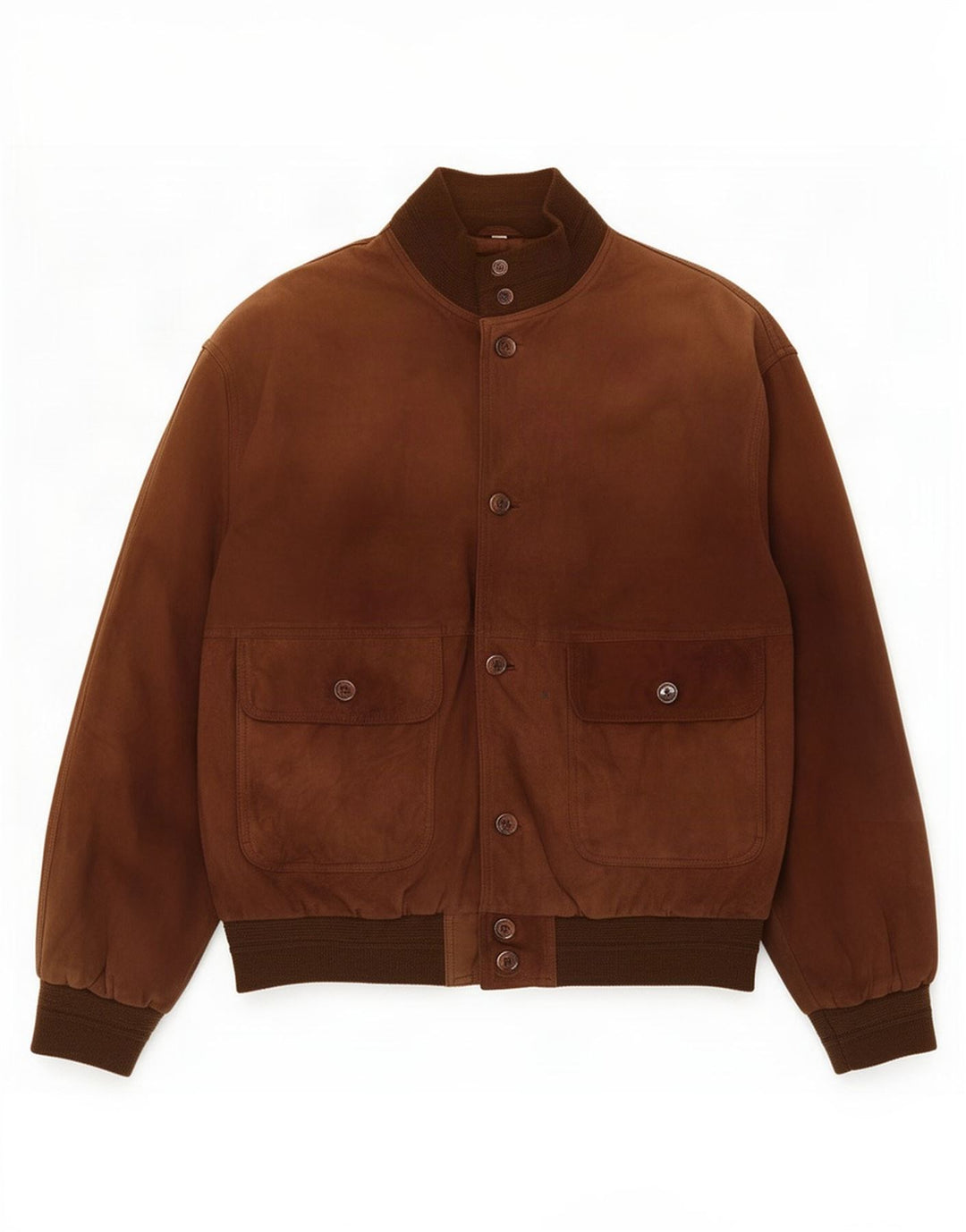 Jaqueta bomber masculina vintage de camurça IT 52 XL couro marrom