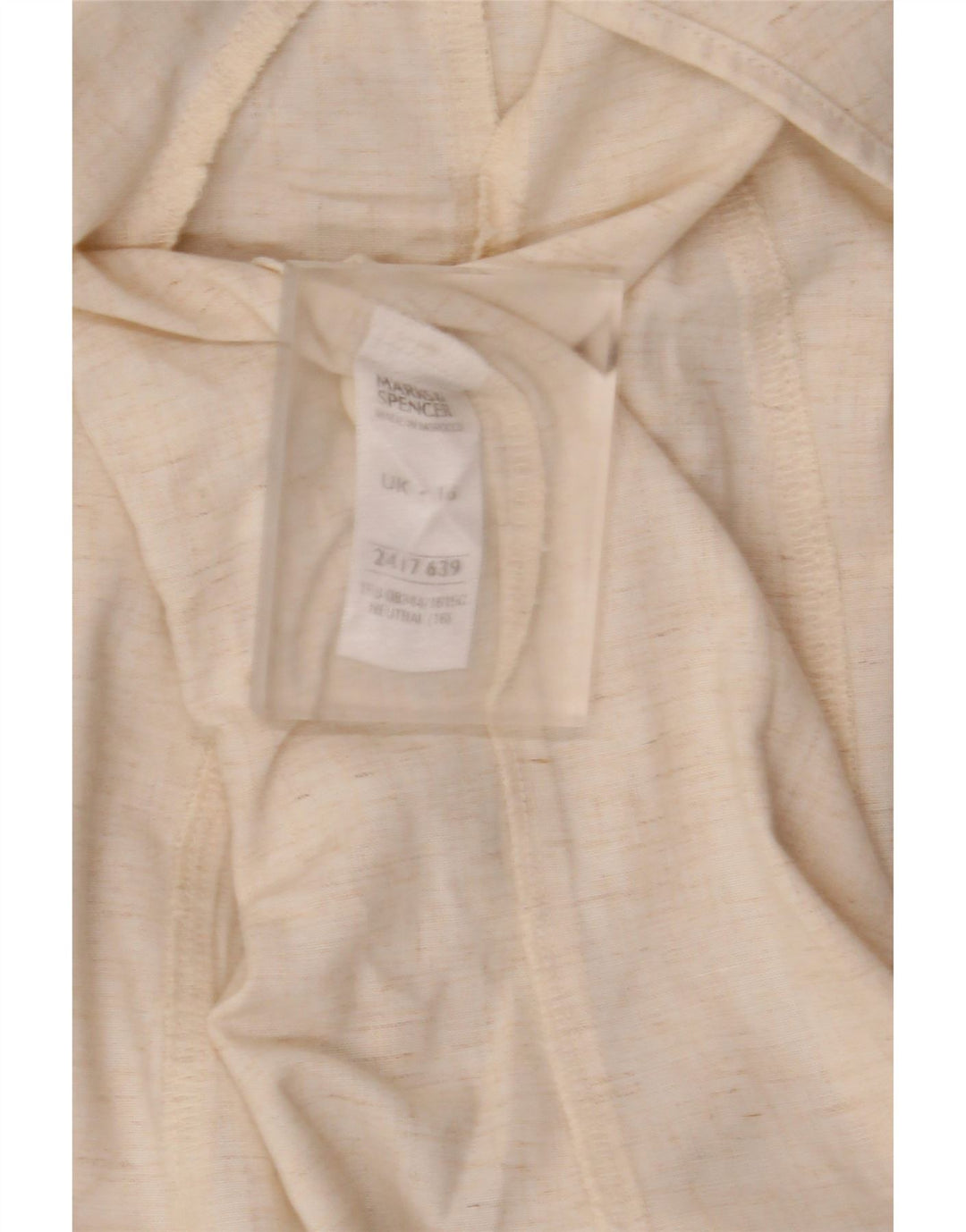 Jaqueta blazer feminina Marks & Spencer com 4 botões Reino Unido 16 grande bege viscose