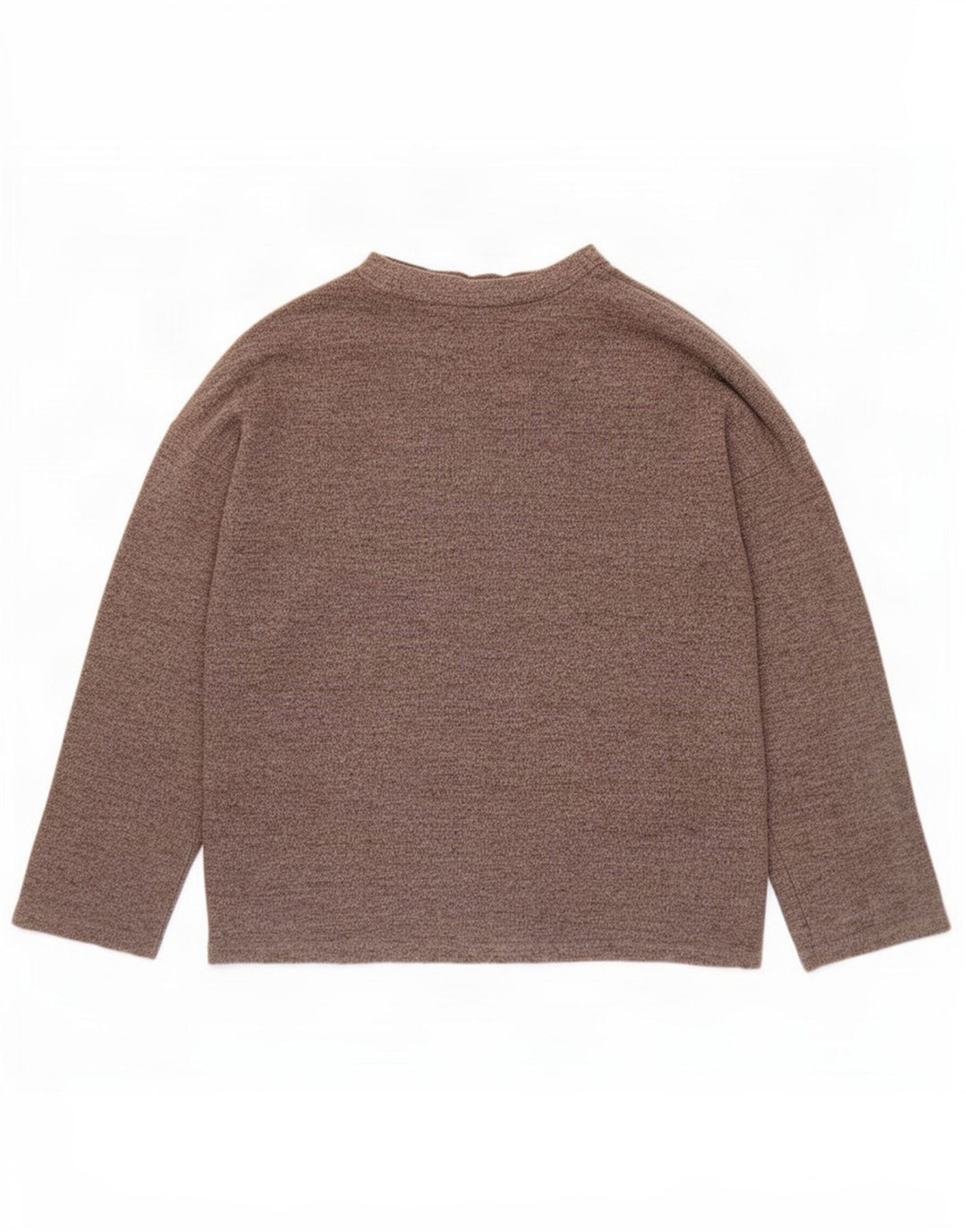 Zara Suéter feminino oversized com gola redonda, Reino Unido 10, pequeno, cinza, poliéster