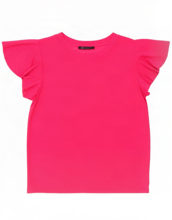 Camiseta feminina Marks & Spencer UK 16 grande viscose rosa