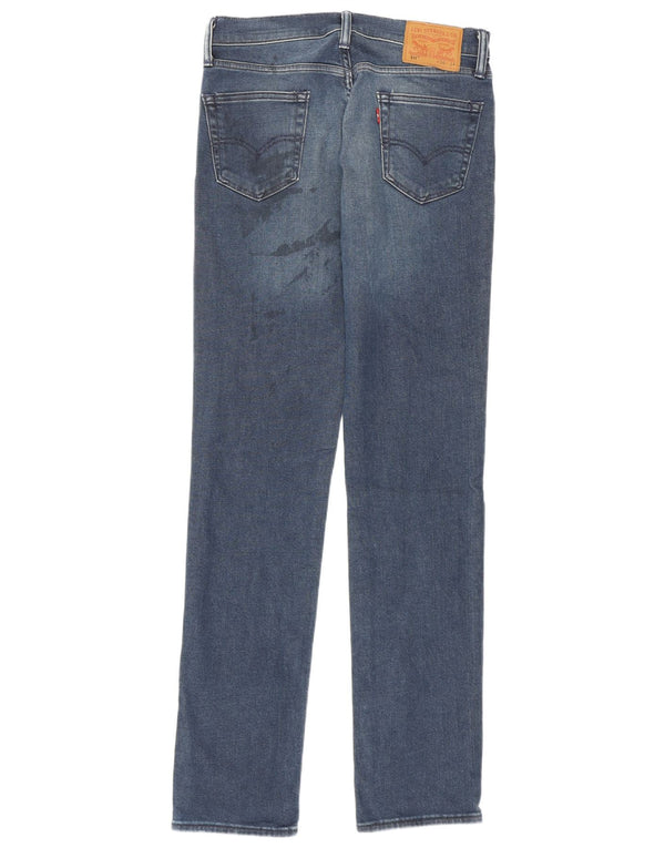 Levi's Masculino 511 Slim Jeans W30 L34 Azul Algodão