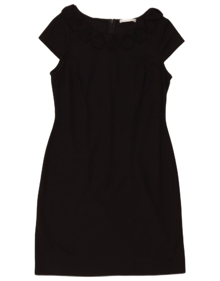 Vestido bainha feminino Marks & Spencer Reino Unido 14 grande poliéster preto