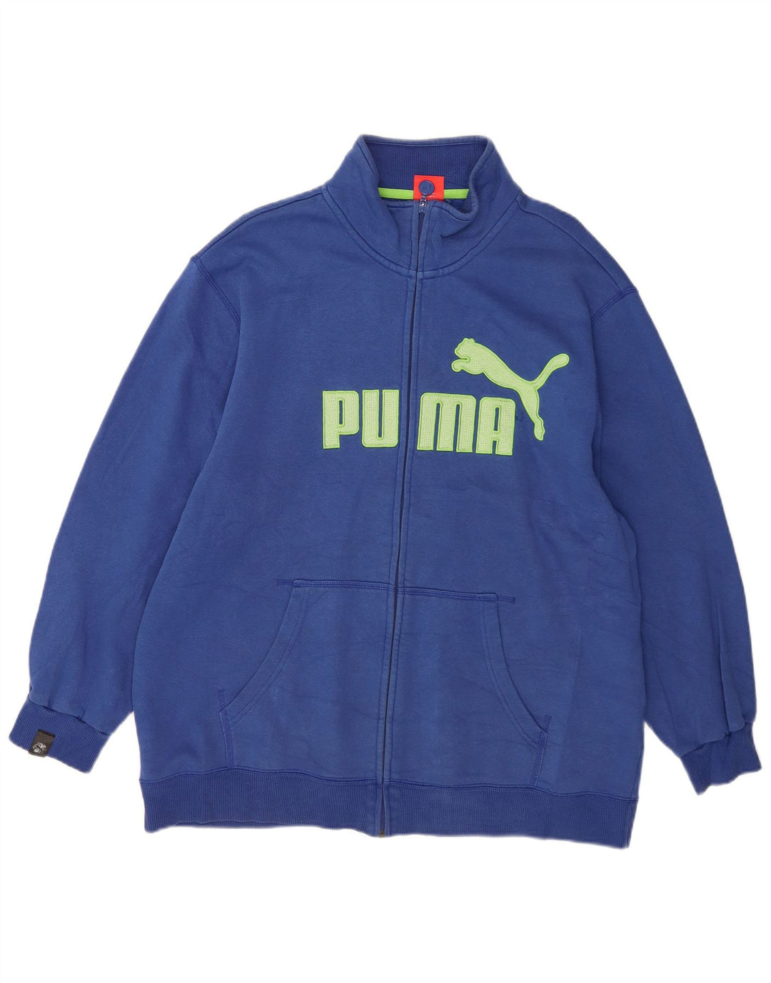 Puma Mens Graphic Tracksuit Top Jaqueta 2XL Algodão Azul