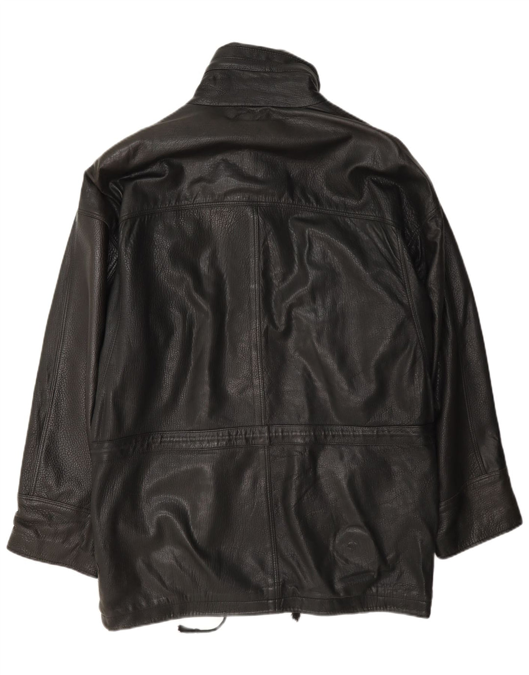 Jaqueta de couro masculina Pierre Cardin Reino Unido 42 XL preta