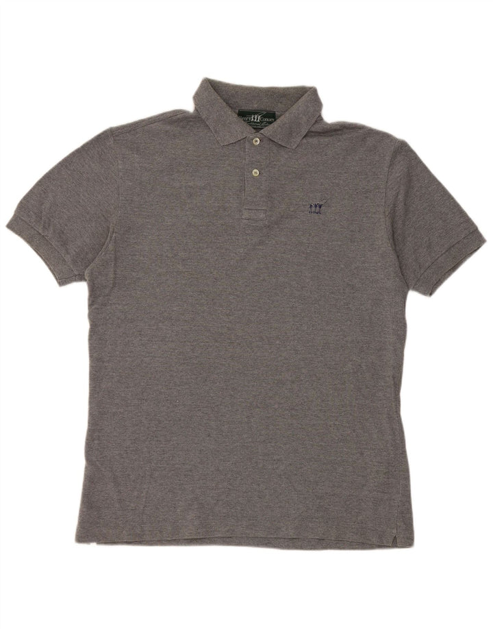 Camisa pólo masculina Henry Cottons pequena cinza algodão