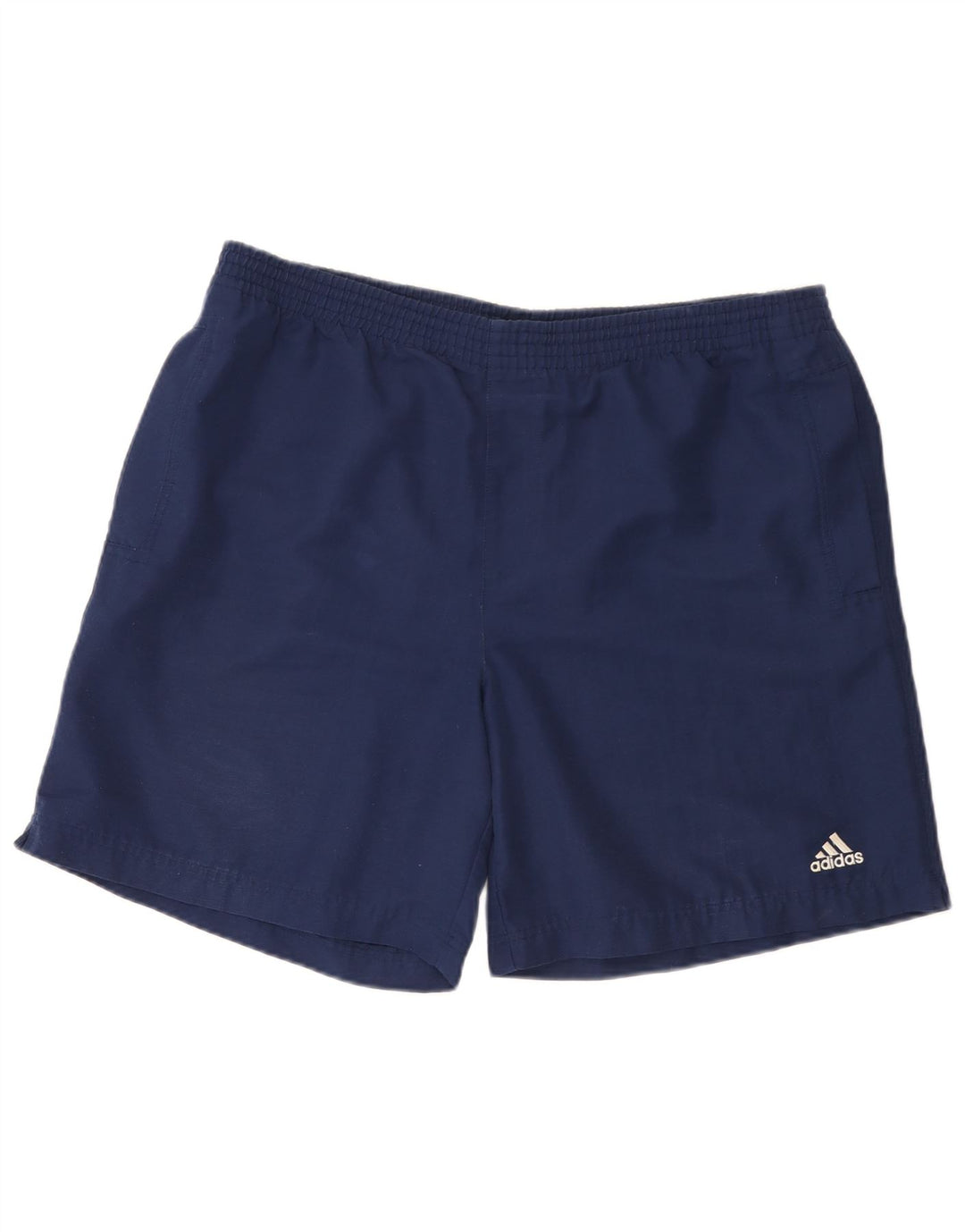 Shorts esportivos masculinos Adidas grandes poliéster azul marinho