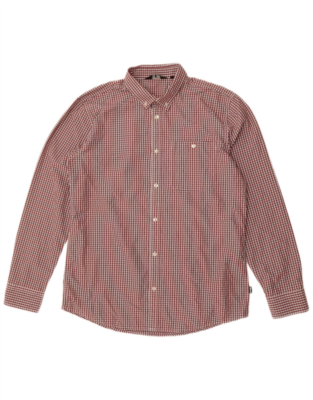 Camisa masculina Rohan grande poliéster xadrez vermelho
