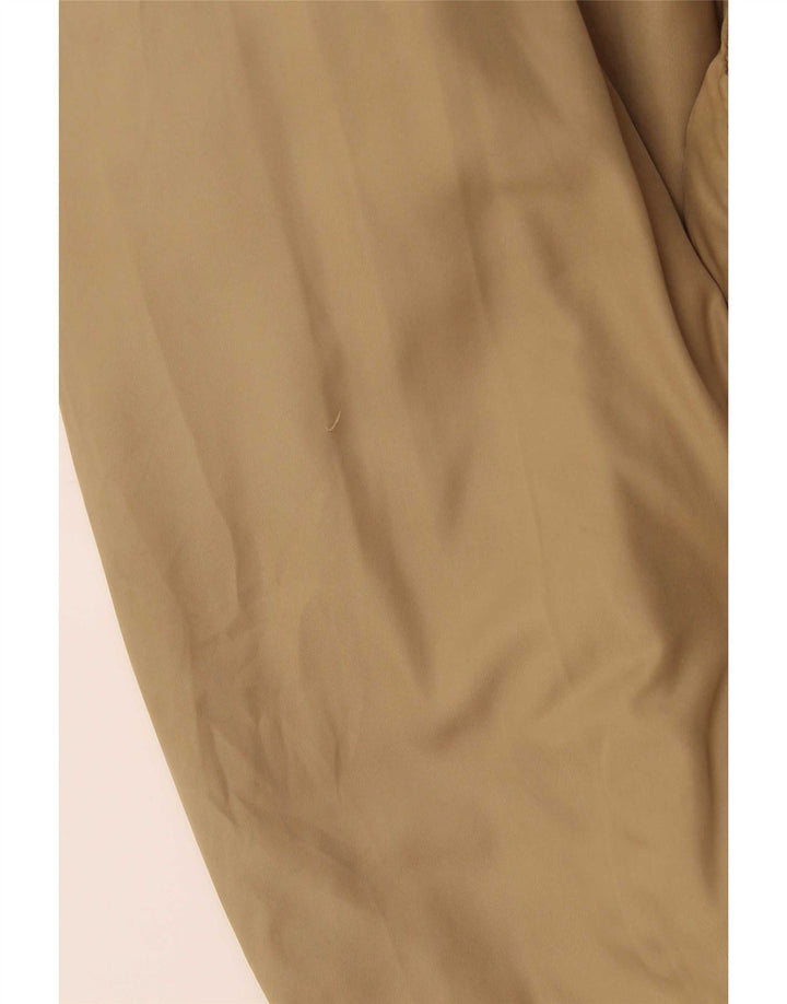 Jaqueta bomber superdimensionada feminina Topshop UK 12 poliéster bege médio