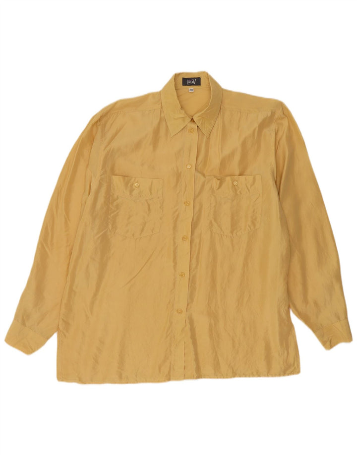 Blusa feminina oversized LINEAV EU 40 seda amarela média