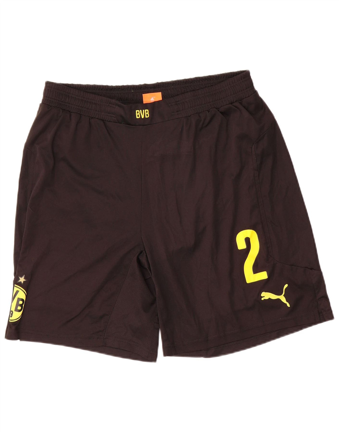 Puma Mens BVB Dortmund Graphic Sport Shorts Grande Poliéster Preto