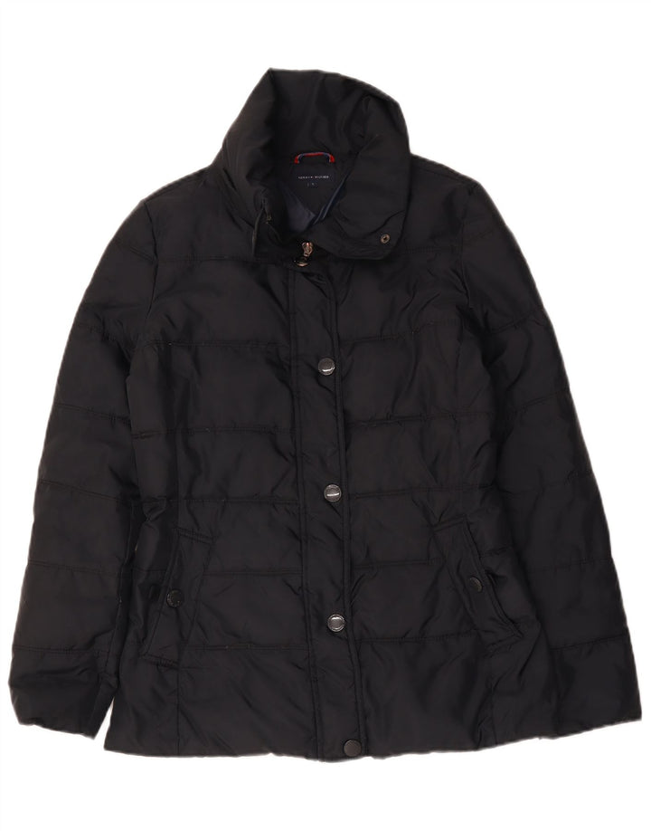 Jaqueta acolchoada oversized feminina Tommy Hilfiger Reino Unido 10 pequena azul marinho