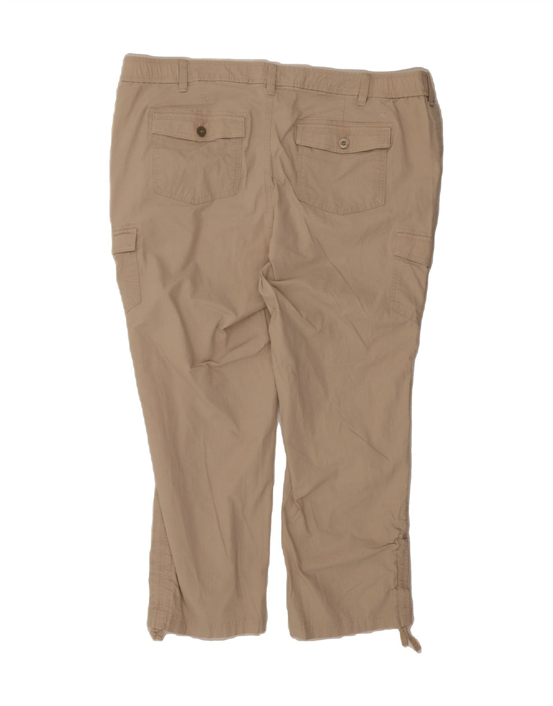 EDDIE BAUER Womens Slim Cargo Cropped Trousers US 20 3XL W40 L25 Beige Vintage Eddie Bauer and Second-Hand Eddie Bauer from Messina Hembry 