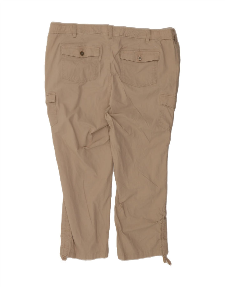 EDDIE BAUER Womens Slim Cargo Cropped Trousers US 20 3XL W40 L25 Beige Vintage Eddie Bauer and Second-Hand Eddie Bauer from Messina Hembry 